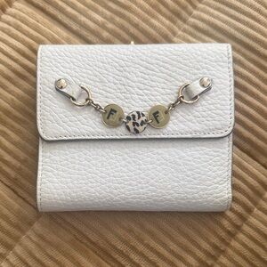 Fendi Pebbled Leather Wallet with Gold Hardware